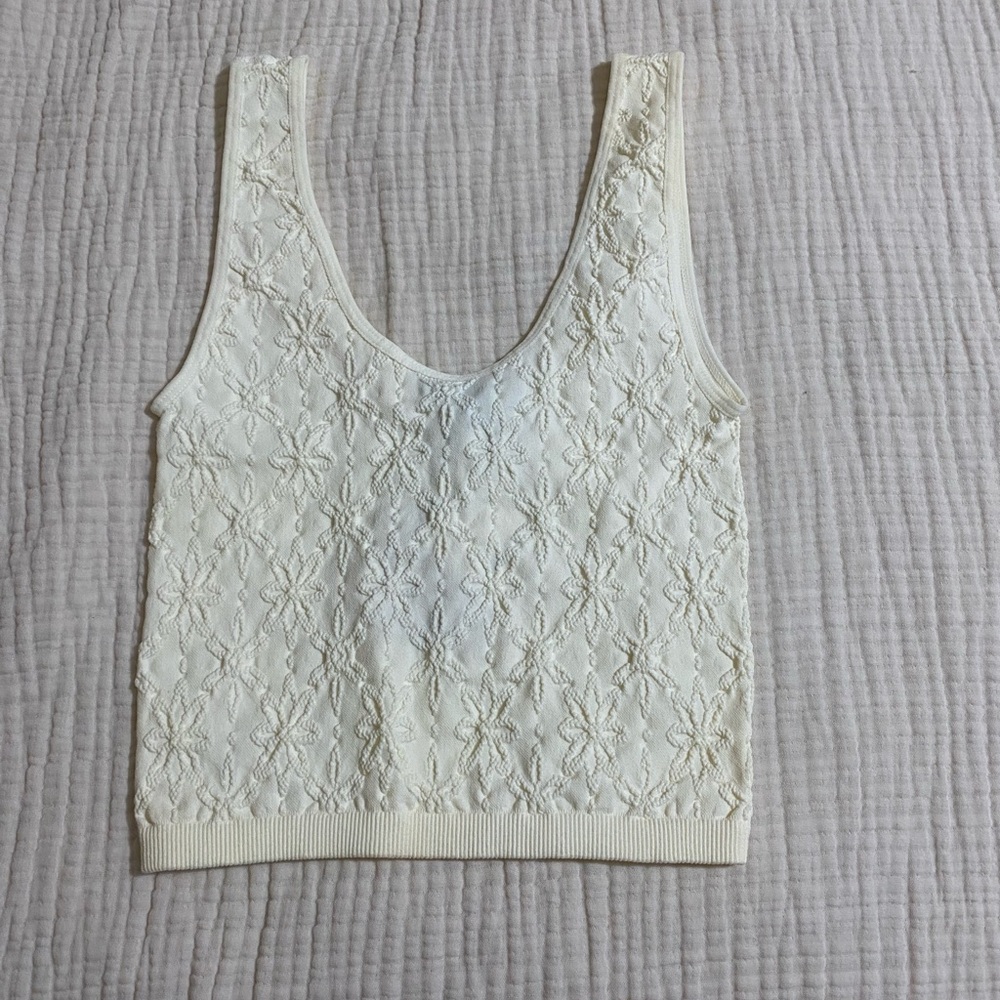 Forever 21 Cream Knit Top